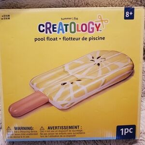 Htf New Inflatable Pool Float Yellow Popsicle Shape Creatology Beach